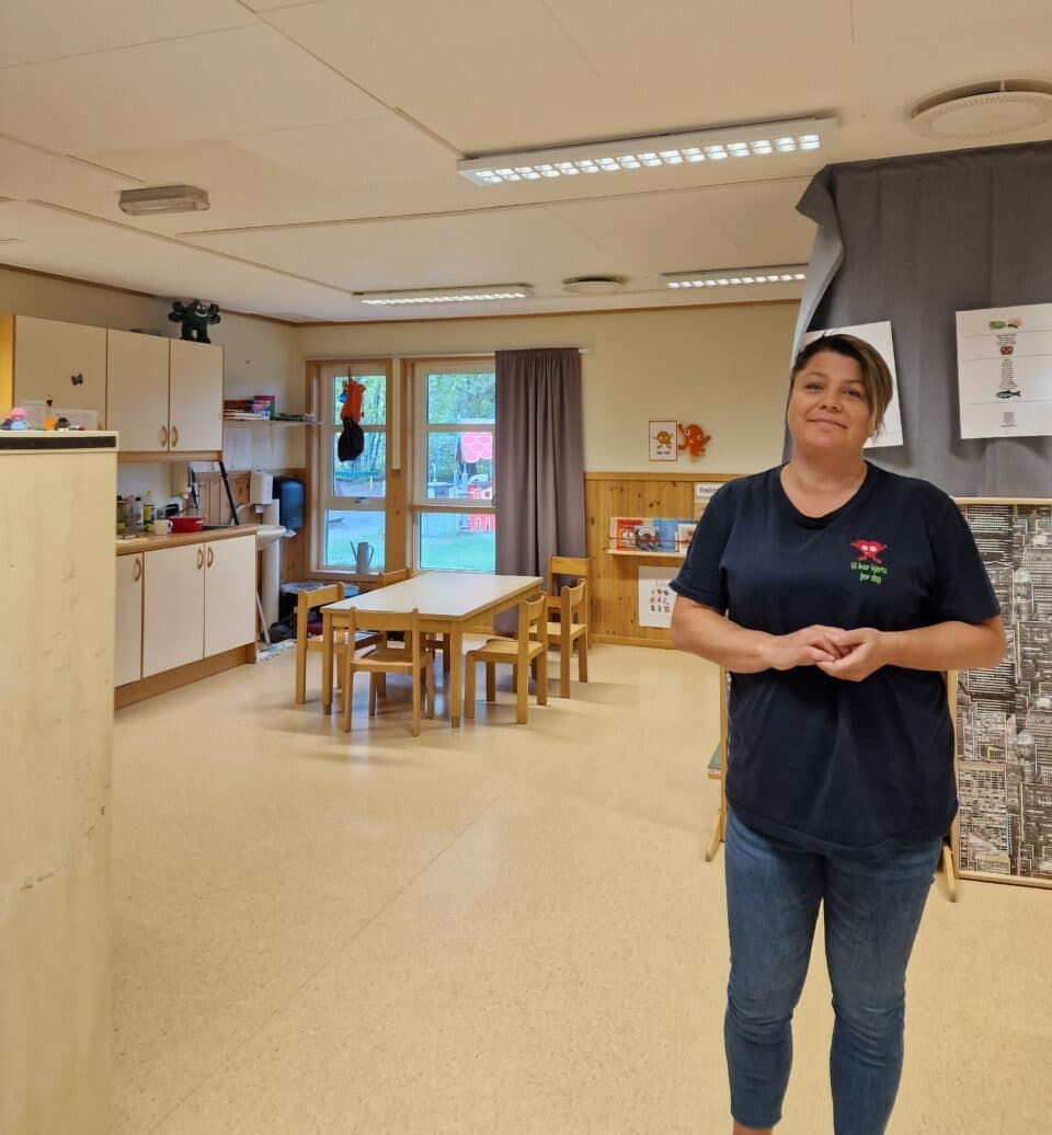 Bildet viser en dame