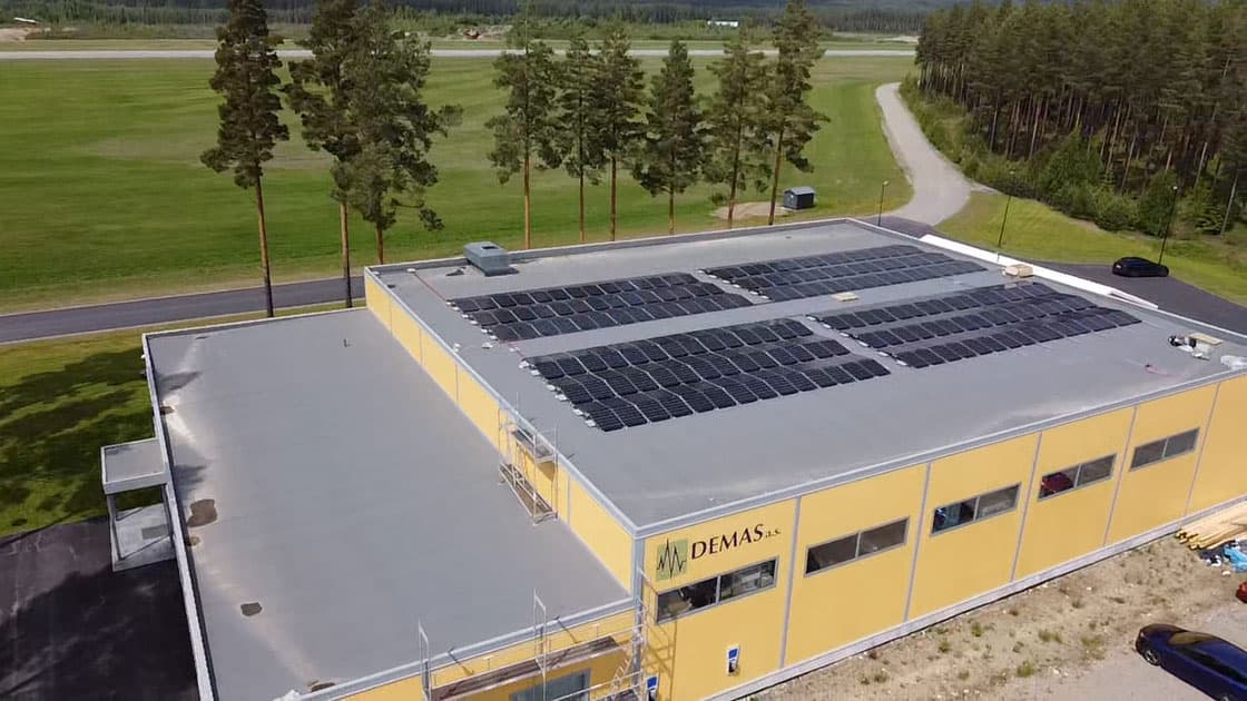 Solcelleanlegg på Demas as